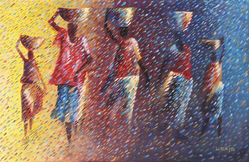 Family Affair by Alex Mensah, 회화 for Sale on Singulart