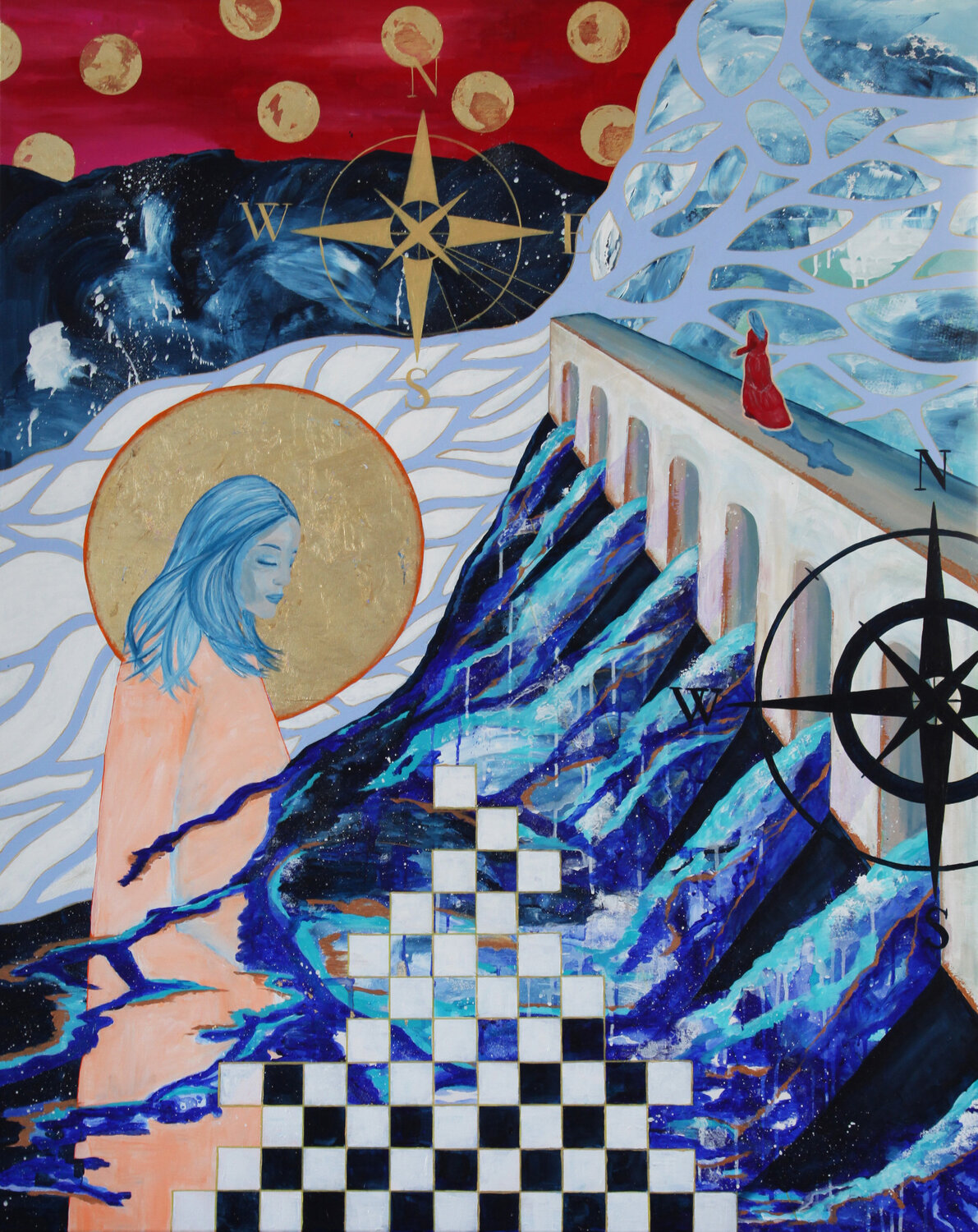 8 rivers Tove Hertzberg Peinture originale à vendre