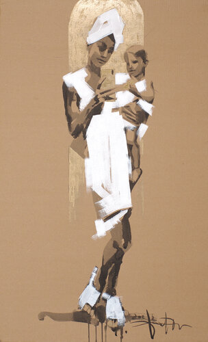 Madonna/Selfie from Europe van Dima Filatov, Schilderij te koop op Singulart