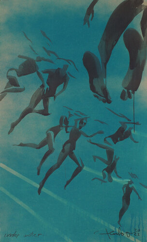 Under Water par Dima Filatov, Peinture en vente sur Singulart