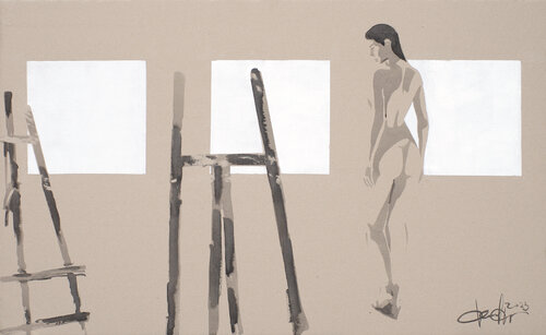 Model in the studio de Dima Filatov, Pintura a la venta en Singulart