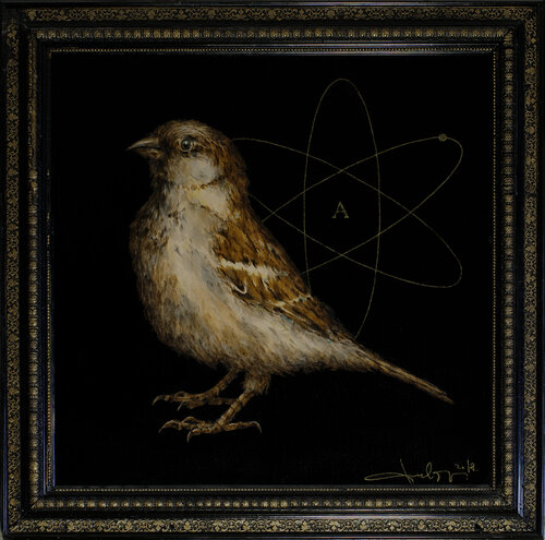 Sparrow and Atom van Dima Filatov, Schilderij te koop op Singulart