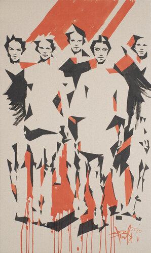 They are coming (Futuristic) van Dima Filatov, Schilderij te koop op Singulart