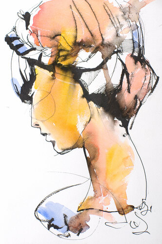 Portrait of a Girl von Dima Filatov, Werk auf Papier kaufen auf Singulart