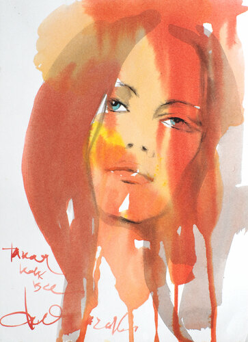 Portrait of a Girl (like everyone else) by Dima Filatov, Work on Paper for Sale on Singulart