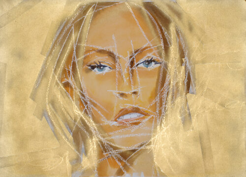 Portrait on gold von Dima Filatov, Werk auf Papier kaufen auf Singulart
