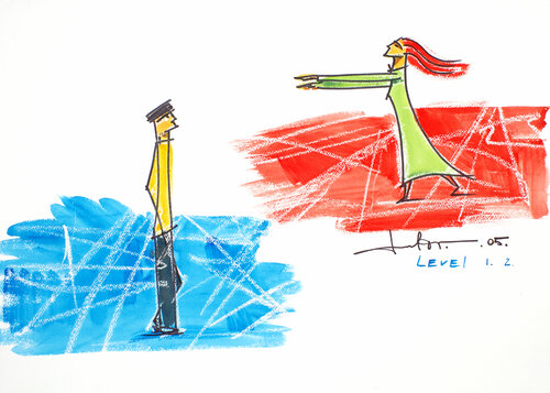 Level 1,2 von Dima Filatov, Werk auf Papier kaufen auf Singulart