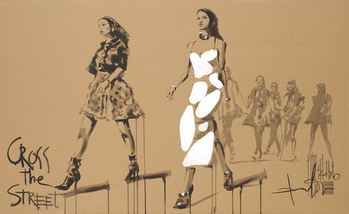 Cross The Street par Dima Filatov, Peinture en vente sur Singulart