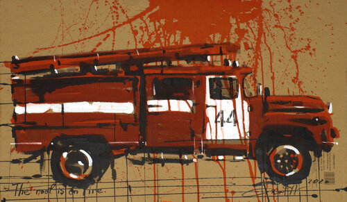 The roof is on fire. 44 par Dima Filatov, Peinture en vente sur Singulart