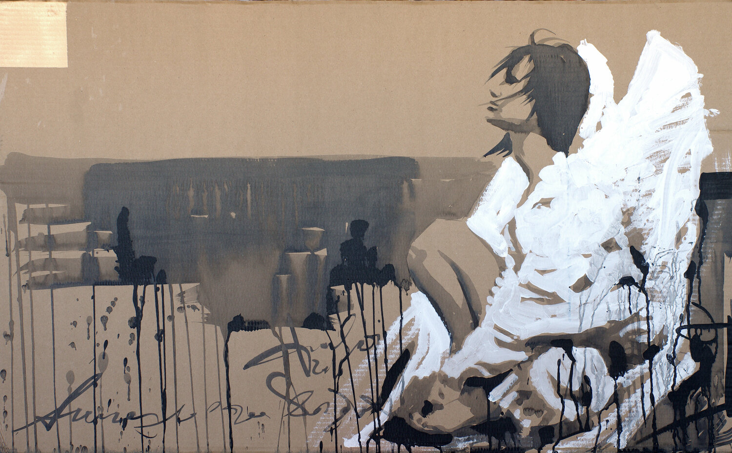 Angel (contemplation of paradise) Dima Filatov Originalgemälde zu verkaufen