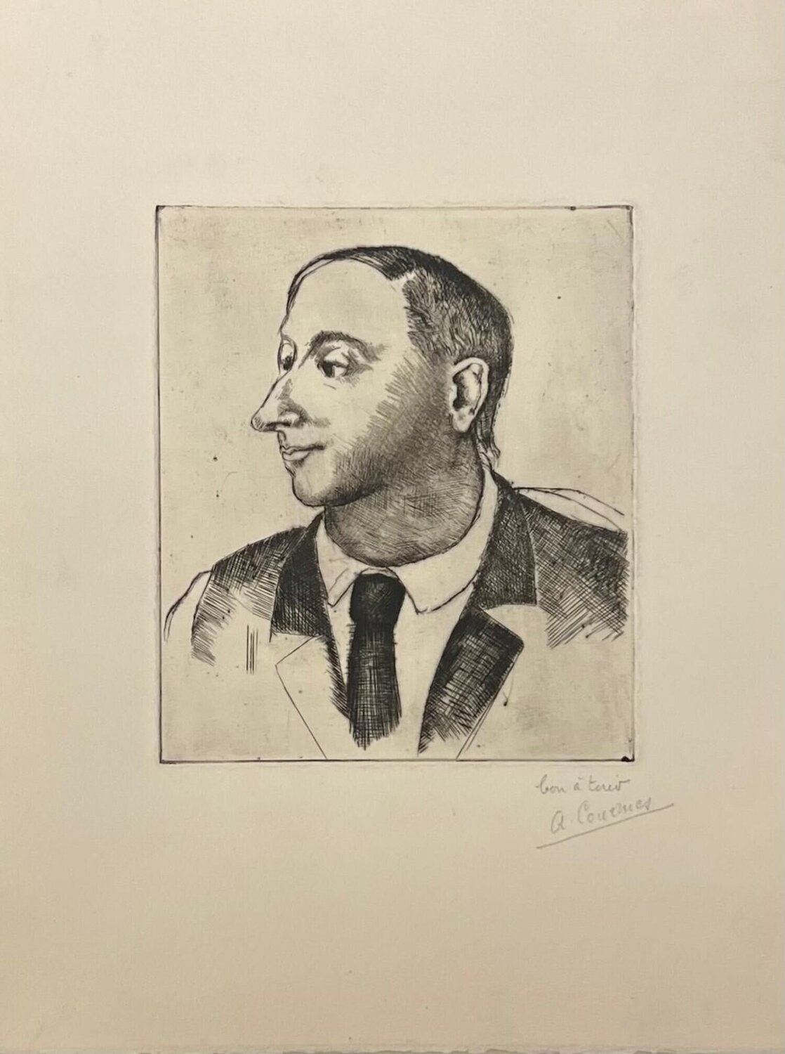 Portrait de Jean Briance Alfred Courmes Druck zu verkaufen