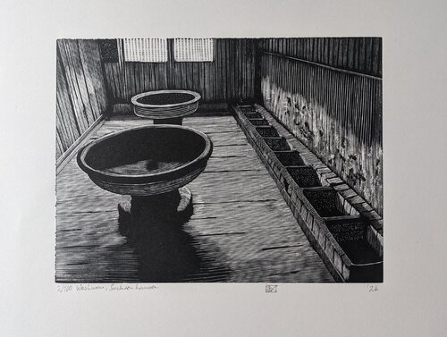 Washroom,  Sachsenhausen van Chris Pig, Afdruk te koop op Singulart