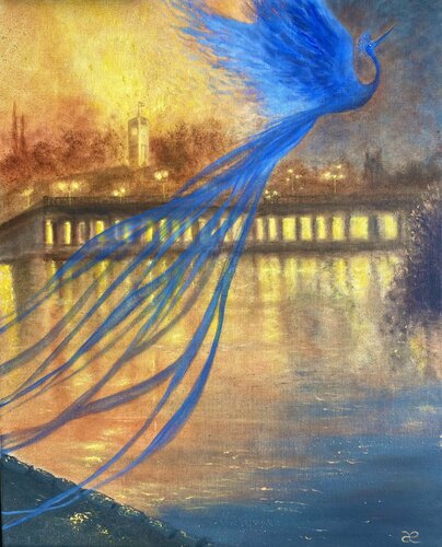 The blue Phoenix von Cæsiliæ, Malerei kaufen auf Singulart