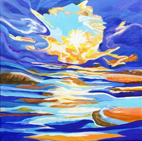 POWER OF LIGHT  - Kraftvoll im Hier und Jetzt by Beate Mascialino, Painting for Sale on Singulart