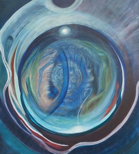 MAGIC EYE   - Erwachen, erinnern und einfach nur sein by Beate Mascialino, Painting for Sale on Singulart