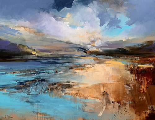 Reflection in the evening van Irina Laube, Schilderij te koop op Singulart