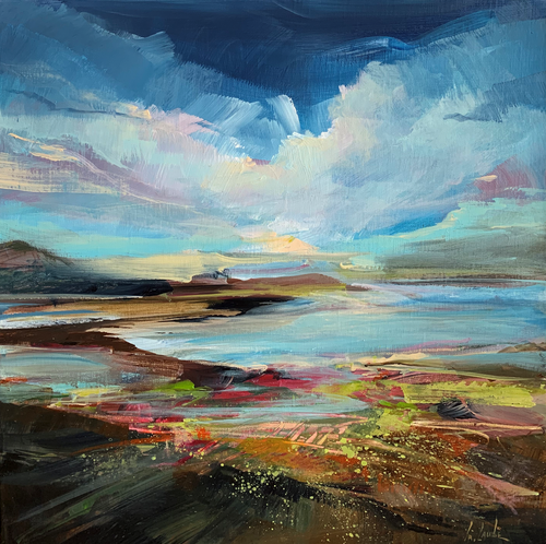 Summer at lake van Irina Laube, Schilderij te koop op Singulart