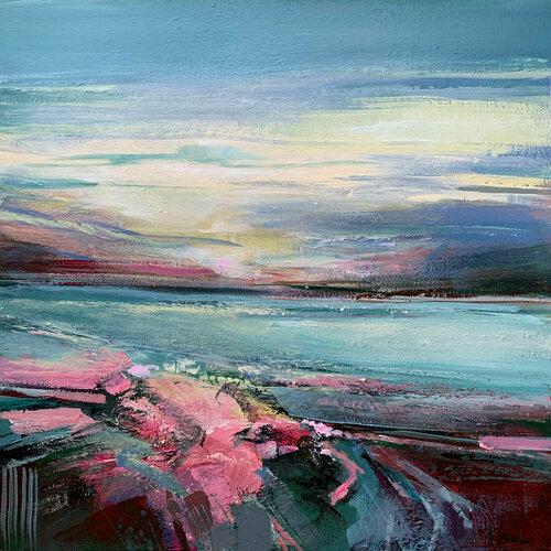 Evening at the lake van Irina Laube, Schilderij te koop op Singulart