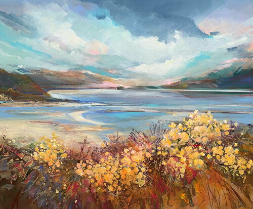Autumn at the lake van Irina Laube, Schilderij te koop op Singulart