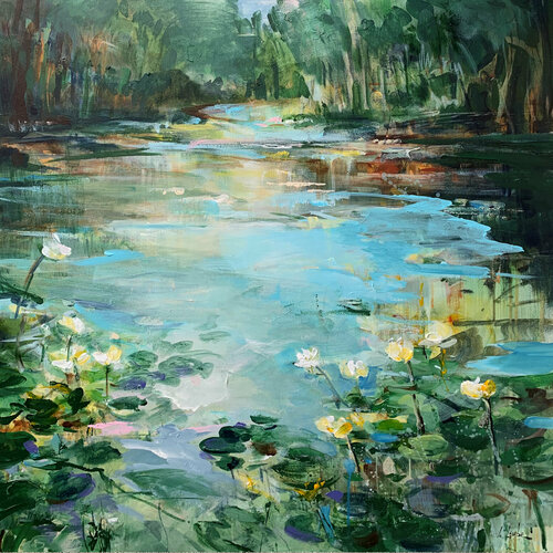 Forest Lake par Irina Laube, Peinture en vente sur Singulart