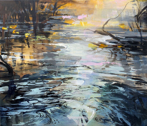 Evening reflection van Irina Laube, Schilderij te koop op Singulart