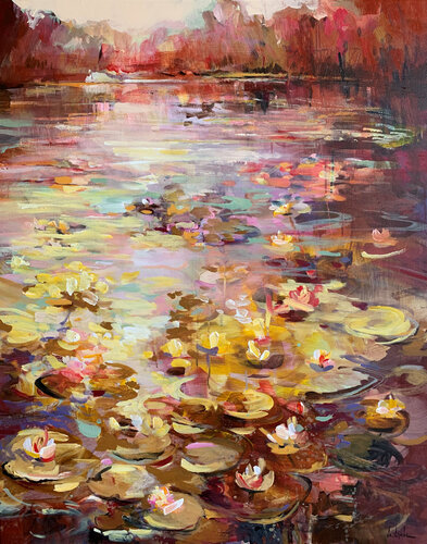 At a pond di Irina Laube, Pittura in vendita su Singulart