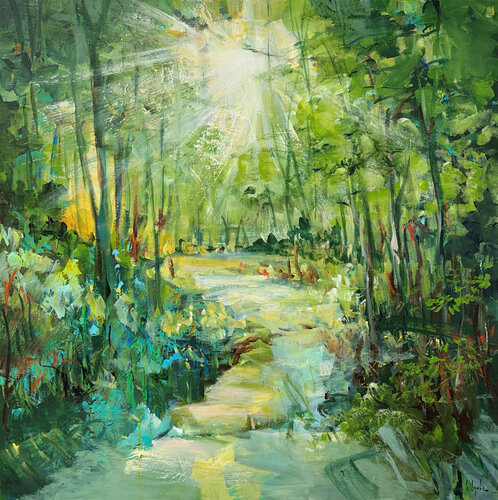 The green paradise di Irina Laube, Pittura in vendita su Singulart