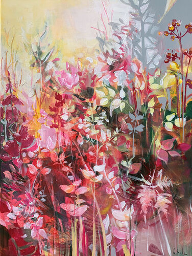 Pink garden by Irina Laube, Painting for Sale on Singulart