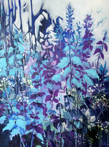 Blue garden di Irina Laube, Pittura in vendita su Singulart