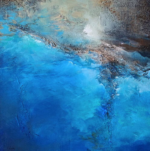 Ocean blue de Irina Laube, Pintura a la venta en Singulart