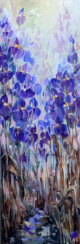 Blue irises II di Irina Laube, Pittura in vendita su Singulart