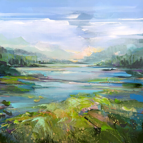 Summer at the lake di Irina Laube, Pittura in vendita su Singulart