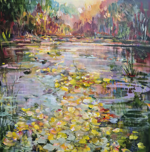 Autumn pond di Irina Laube, Pittura in vendita su Singulart