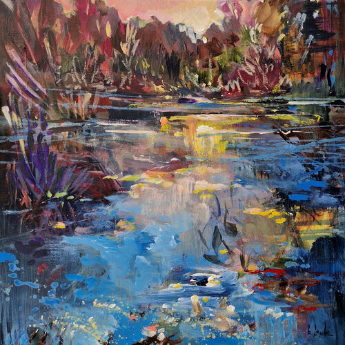 At the pond II di Irina Laube, Pittura in vendita su Singulart