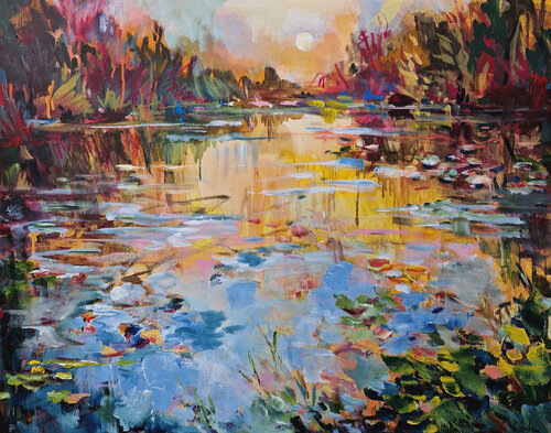 At the pond III di Irina Laube, Pittura in vendita su Singulart