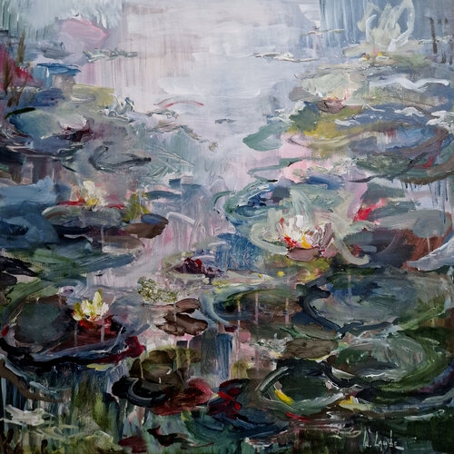 At the water lily pond by Irina Laube, 회화 for Sale on Singulart