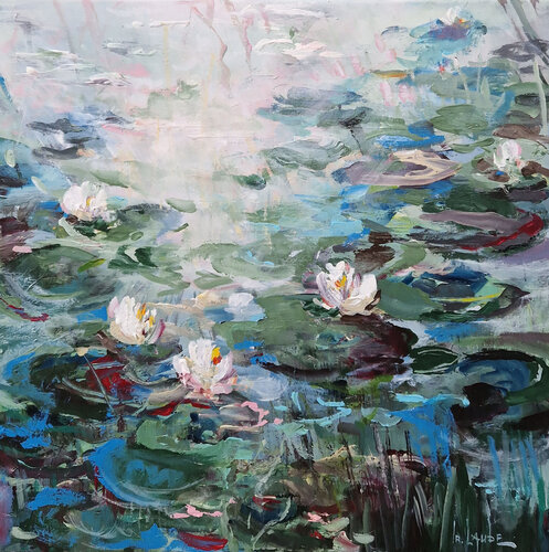 Water lily pond II di Irina Laube, Pittura in vendita su Singulart