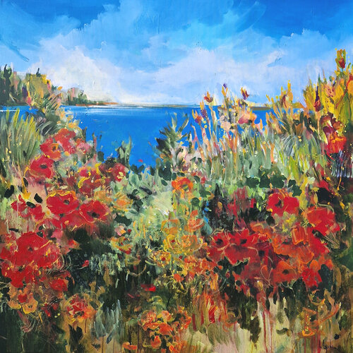 Summer flowers di Irina Laube, Pittura in vendita su Singulart