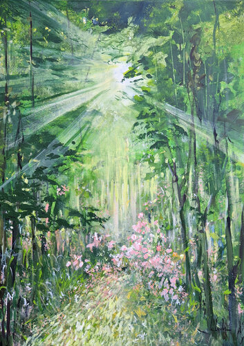Sunny glade II von Irina Laube, Malerei kaufen auf Singulart