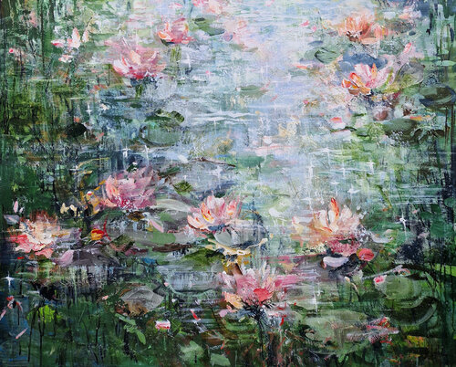 Lily pond van Irina Laube, Schilderij te koop op Singulart