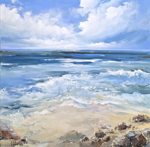 Dreaming at the Sea van Irina Laube, Schilderij te koop op Singulart