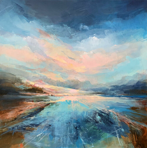 Letzte Sonnenstunden des Spätsommers van Irina Laube, Schilderij te koop op Singulart