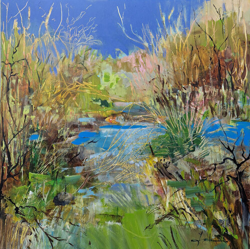 The babbling of the brook by Irina Laube, Painting for Sale on Singulart