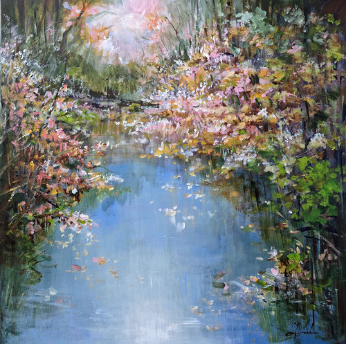 Forest Lake II par Irina Laube, Peinture en vente sur Singulart