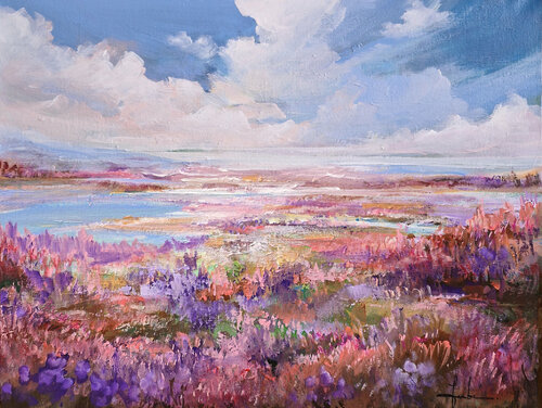 Sky Over Blossoms van Irina Laube, Schilderij te koop op Singulart