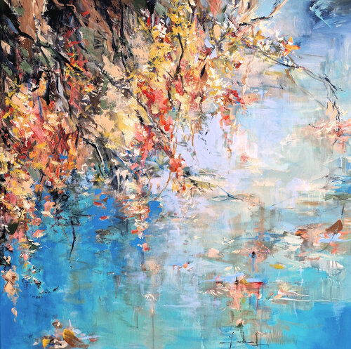 Reflections of Happiness par Irina Laube, Peinture en vente sur Singulart