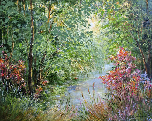 Forest in Bloom de Irina Laube, Pintura a la venta en Singulart