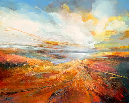 Sonnige Landschaft van Irina Laube, Schilderij te koop op Singulart