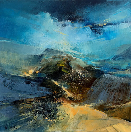 In anticipation of the moon van Irina Laube, Schilderij te koop op Singulart