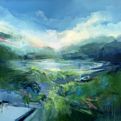 Forest lake van Irina Laube, Schilderij te koop op Singulart